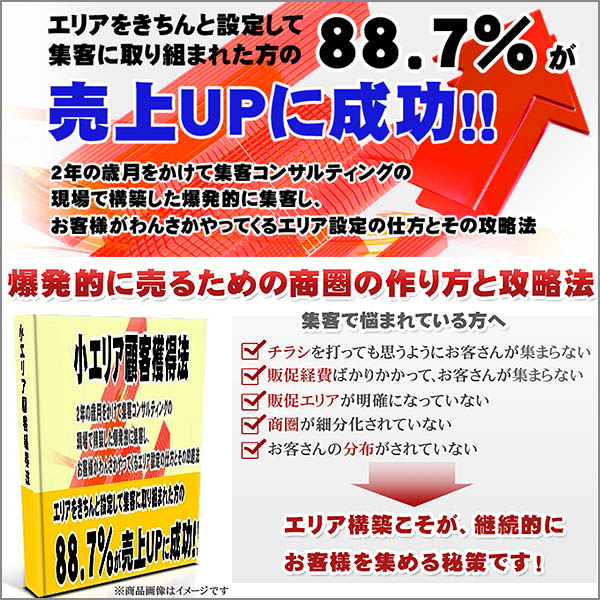 小エリア顧客獲得法,レビュー,徹底検証,評価,評判,情報商材,激安,キャッシュバック,豪華特典付