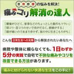 腰痛・坐骨神経痛・肩コリ・腱鞘炎・膝の痛みを改善！「痛み・コリ解消の達人」　身体の各部の痛みとコリでお悩みの方に。,レビュー,検証,徹底評価,口コミ,情報商材,豪華特典,評価,キャッシュバック,激安