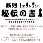 【鉄則！日経オプション秘伝の書】リスク管理を徹底しながらも、勝率８９％で月利１０％、１年で資金を２倍にした日経オプションの投資法をマスターして、経済的、精神的に豊かな生活を手に入れる方法を伝授します。,レビュー,検証,徹底評価,口コミ,情報商材,豪華特典,評価,キャッシュバック,激安