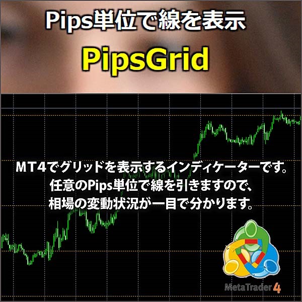PipsGRID/MT4/MT5用グリッド表示ツール