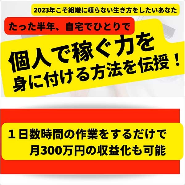 個人で稼ぐ力を身に付ける方法を伝授