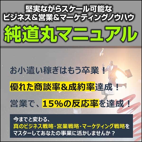 【純道丸】メール営業反応率15％、高商談率＆高成約率を達成した強力なビジネス・営業の方程式