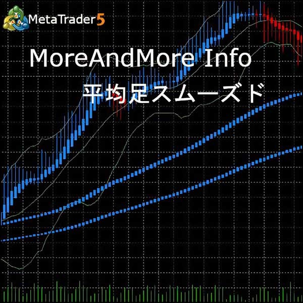 【MT5】平均足スムーズド　中期・長期付き　だましなし　『MoreAndMore Info MT5 平均足スムーズド』