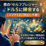 【スマホ1台・顔出し不要】男の「セルフプレジャー」をドル＄に錬金する,レビュー,検証,徹底評価,口コミ,情報商材,豪華特典,評価,キャッシュバック,激安
