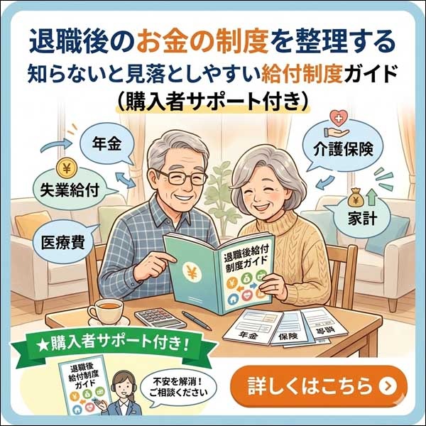 退職後のお金の制度を整理する 知らないと見落としやすい給付制度ガイド