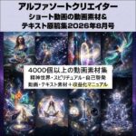 アルファソートクリエイター、ショート動画の動画素材＆テキスト原稿集2026年８月号,レビュー,検証,徹底評価,口コミ,情報商材,豪華特典,評価,キャッシュバック,激安