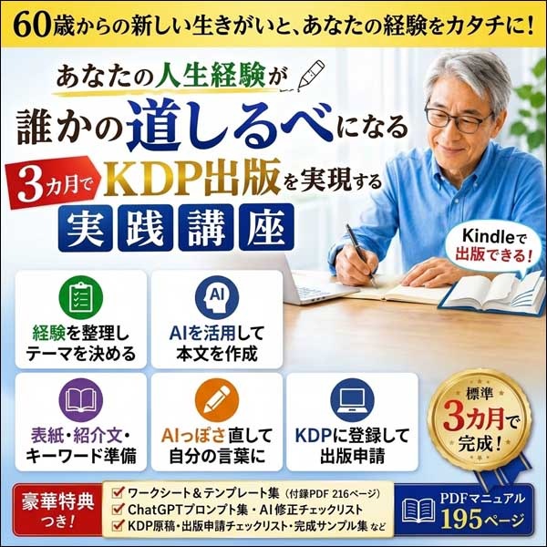 人生経験を本にする3カ月実践講座