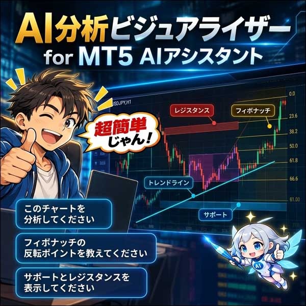 AI分析ビジュアライザー for MT5 AIアシスタント,レビュー,検証,徹底評価,口コミ,情報商材,豪華特典,評価,キャッシュバック,激安